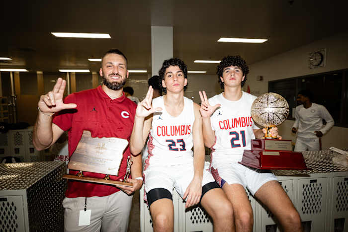 Columbus Harvard Westlake boys basketball Les Schwab Invitational December 30 2023 Naji Saker 2 -Southridge Harvard Westlake boys basketball Les Schwab Invitational postgame December 2023 Naji Saker-469